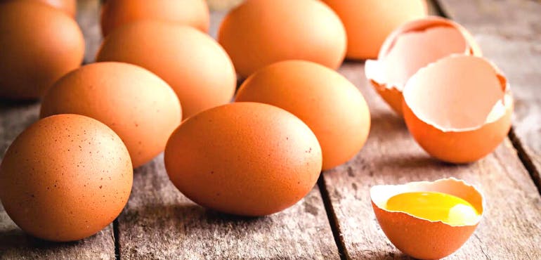 Organic chicken, eggs background image